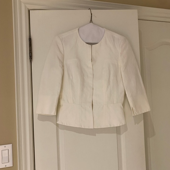 Hugo Boss Off Cropped Jacket, Size 2, Off-White - Picture 7 of 13